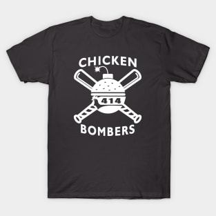 Chicken Bombers Logo_White T-Shirt